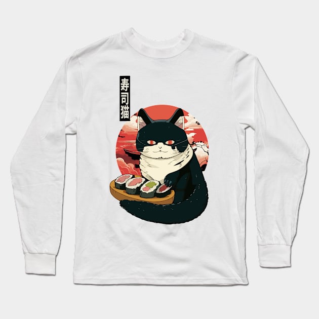 Sushi Cat Long Sleeve T-Shirt by DragonDream